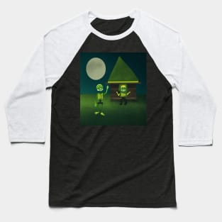 AI generated skeletons under full moon Baseball T-Shirt